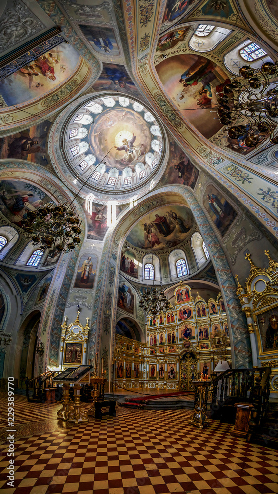 the Interior of the Cathedral of the icon of mother of God of all who sorrow