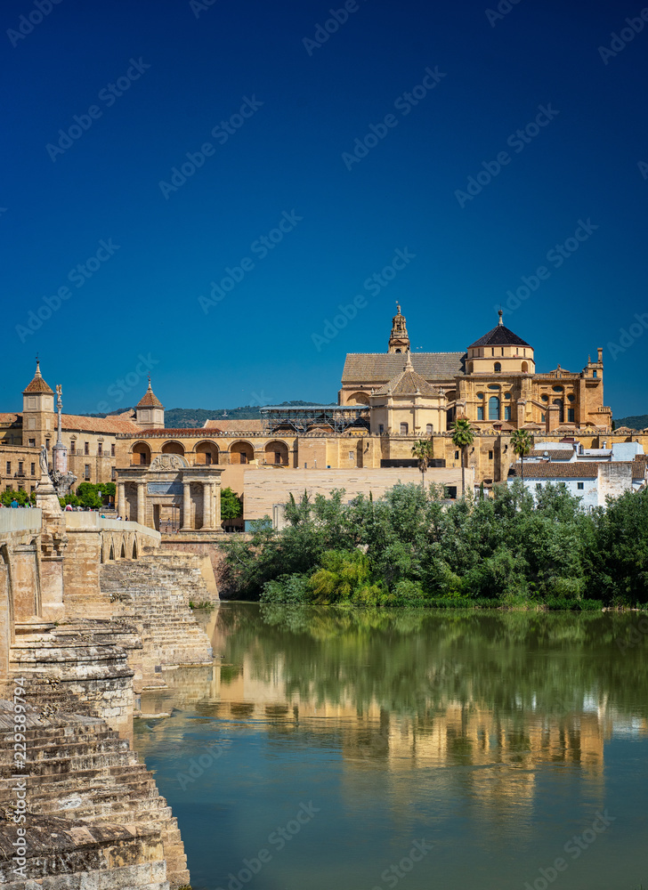 View on the famous Great Mezquita in Cordoba