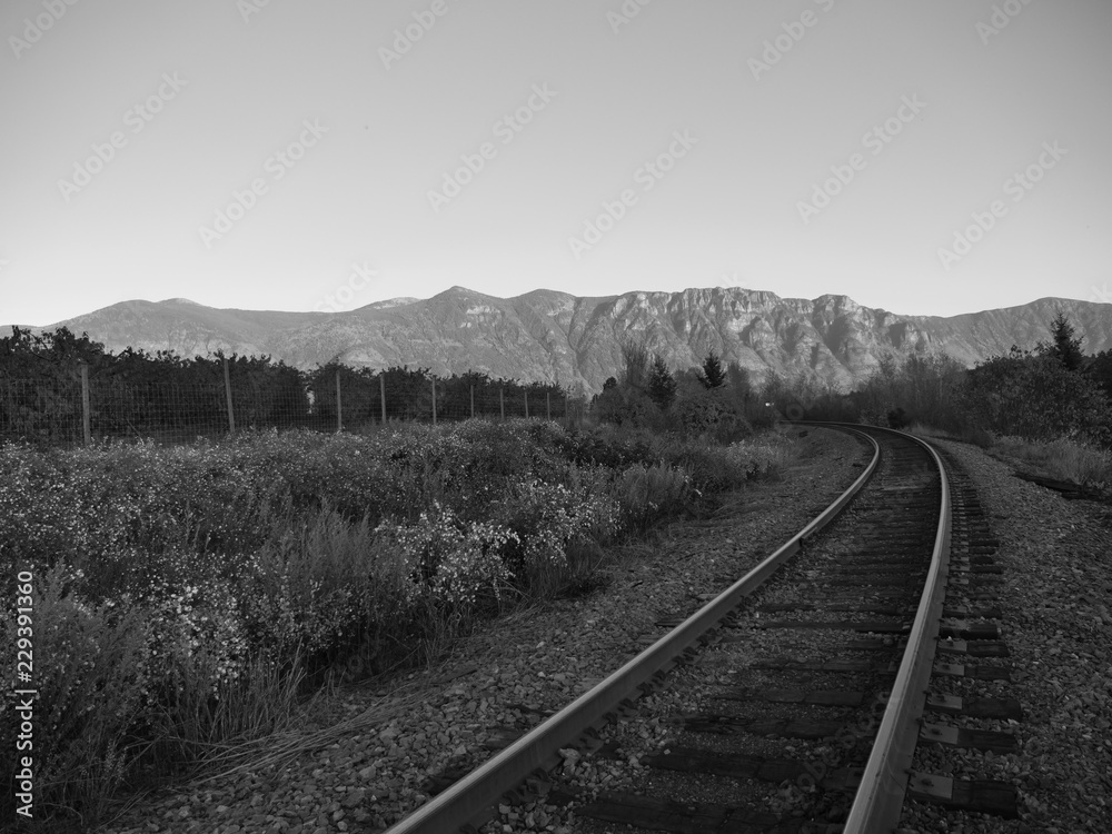 Old rail line through Creston,British Columbia