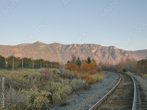 Old rail line through Creston,British Columbia photo