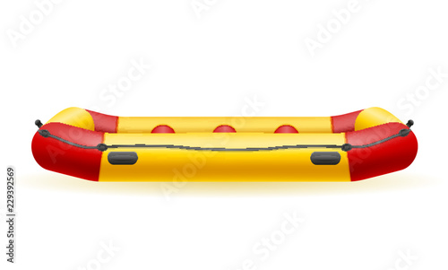 inflatable rafting boat vector illustration