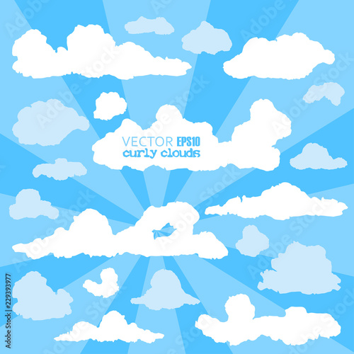 Cartoon Blue sky with cloud...
