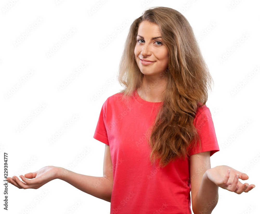 Fototapeta premium Woman holding her arms out