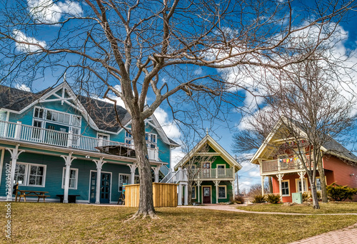 Colourful Houses in Gananoque, Ontario