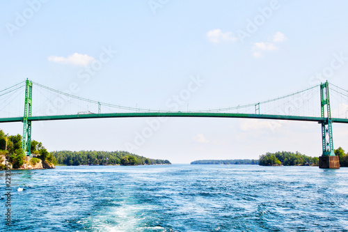 Thousand Islands International Bridge Over Saint Lawrence River in the 1000 Islands region of New York State, USA photo