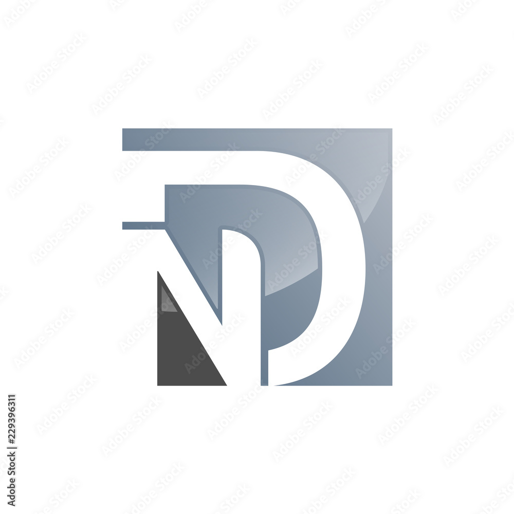 ND N D Letter Logo Design in Black Colors. Creative Modern Letters Vector Icon Logo Illustration ND N D Letter Logo Design in Black Colors. Creative Modern Letters Vector Icon Logo Illustration