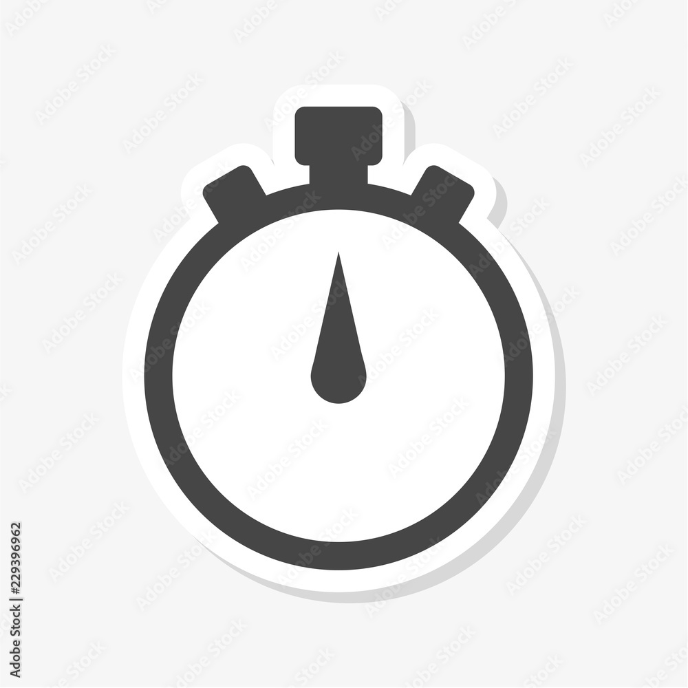 Stopwatch flat sticker