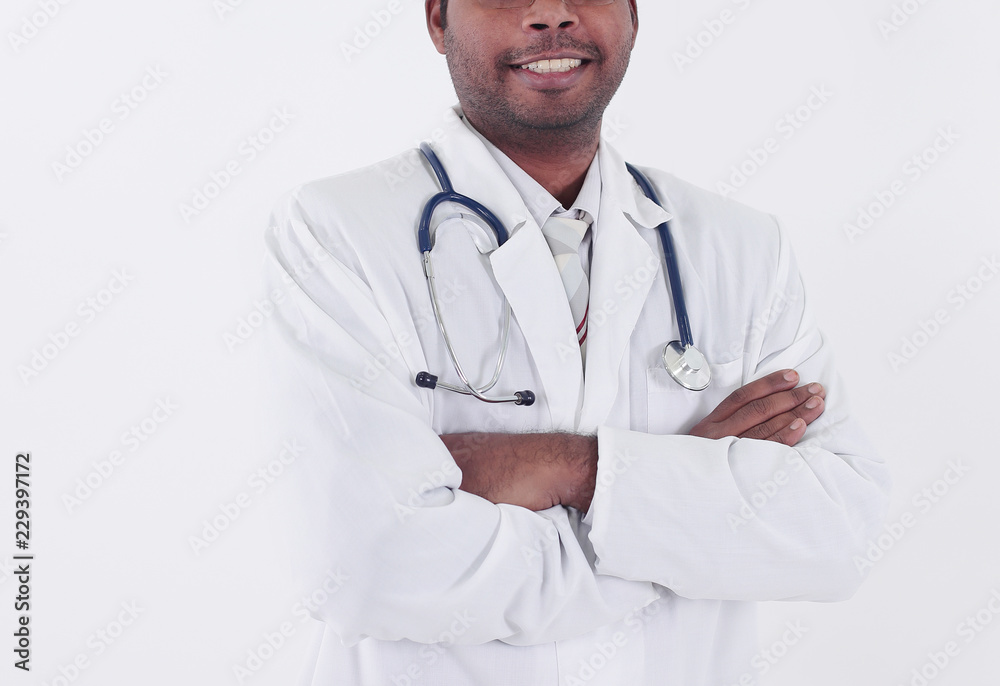 portrait of a successful therapist .isolated on a white portrait of a successful therapist .isolated on a white
