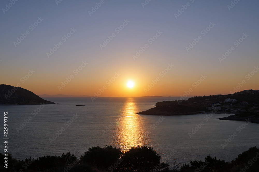 Griechenland Mittelmeer Sonnenuntergang  