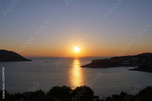 Griechenland Mittelmeer Sonnenuntergang 