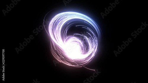smoothly and harmonically moving particle trails