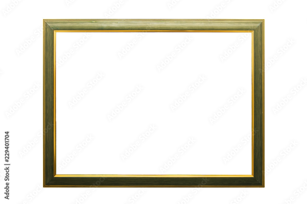 Wooden painted picture frame, isolated on white. With clipping path. Wooden painted picture frame, isolated on white. With clipping path.