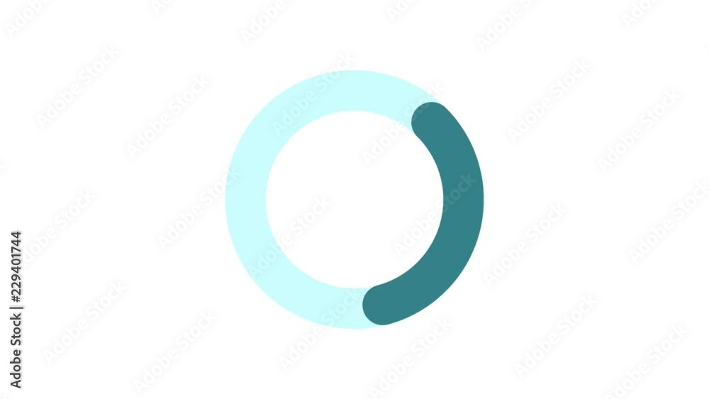 Loading circle icon animation, blue on white background. Loading circle icon animation, blue on white background.