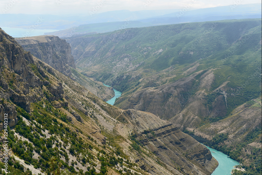 Sulak canyon in Dagestan, one of the deepest in the world. 