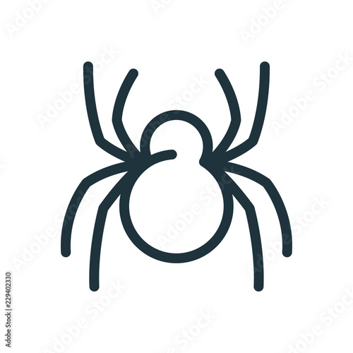 Spider Insect Minimal Flat Line Stroke Icon Pictogram
