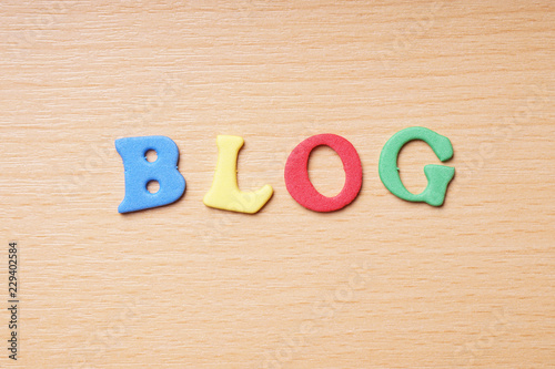 Wallpaper Mural the word blog spelled with colorful foam rubber letters Torontodigital.ca