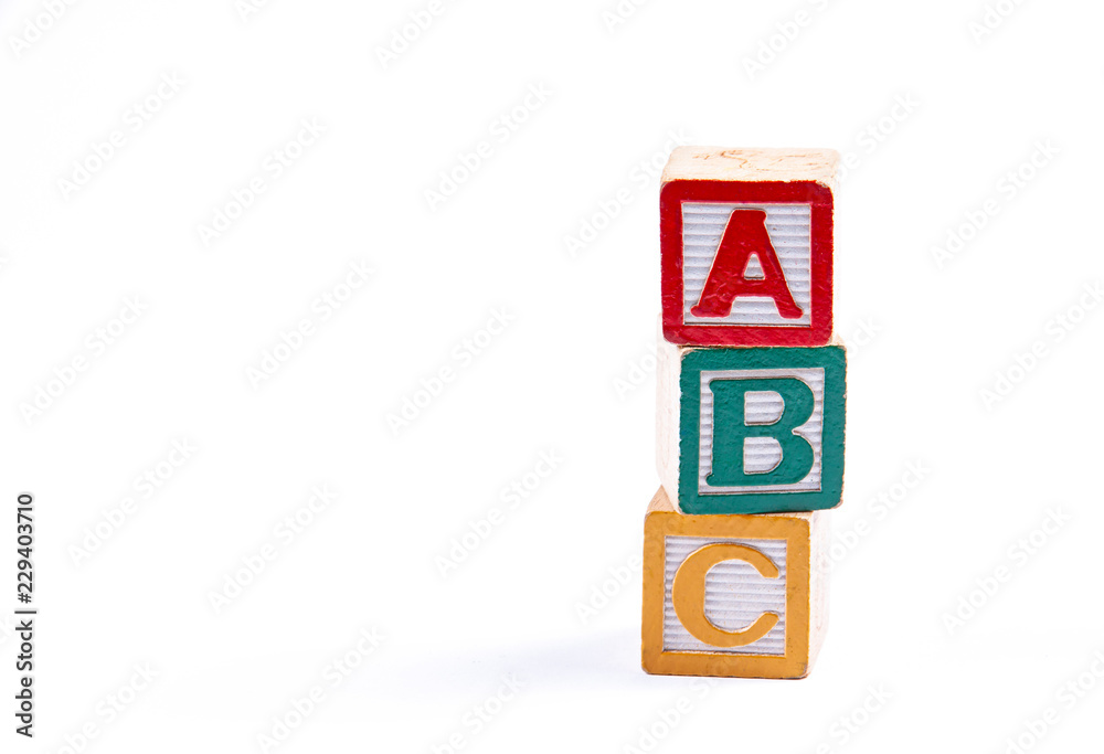 Toy building blocks on white background Toy building blocks on white background