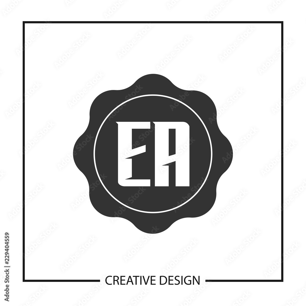 Fototapeta premium Initial Letter EA Logo Template Design