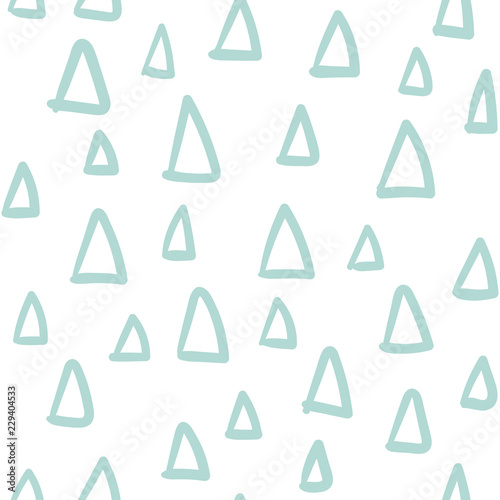 Abstract geometric seamless pattern with triangles. Doodle background. Vector illustration.