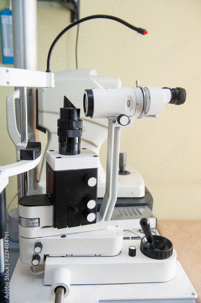 Modern medical equipment in the ophthalmology office Modern medical equipment in the ophthalmology office