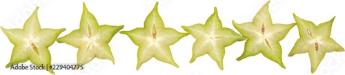 Slices of starfruit photo