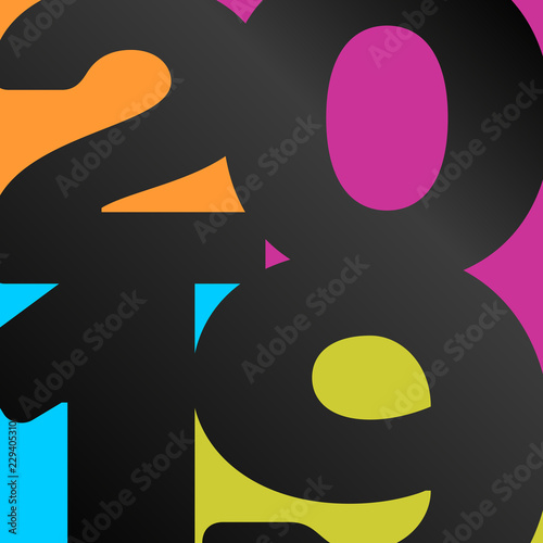 Sfondo grafico per il nuovo anno in arrivo - 2019