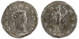 Antoninianus. Ancient Roman coin of Emperor Gallienus.