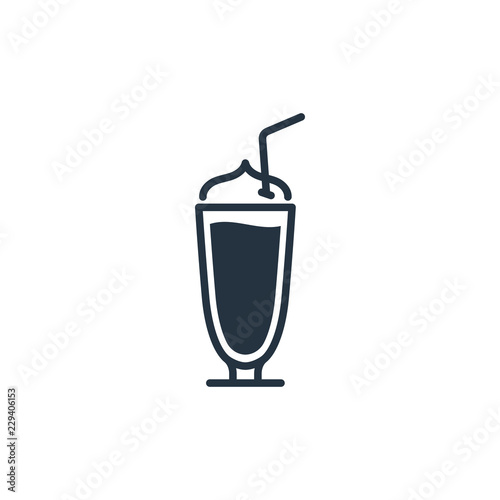 Glace coffee isolated icon on white background, 400 coffee set, logo and sign