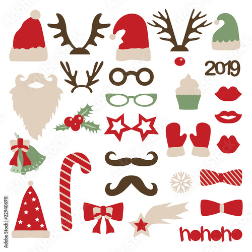 New Year's set of photo booth props