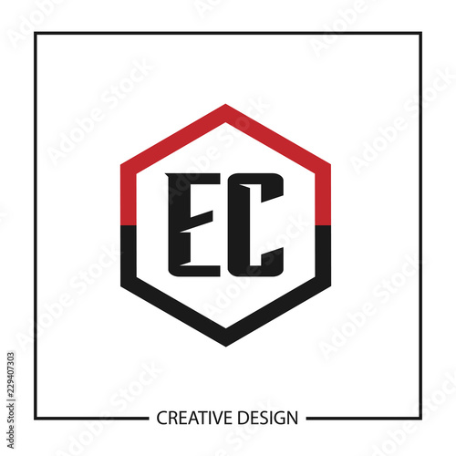 Initial Letter EC Logo Template Design