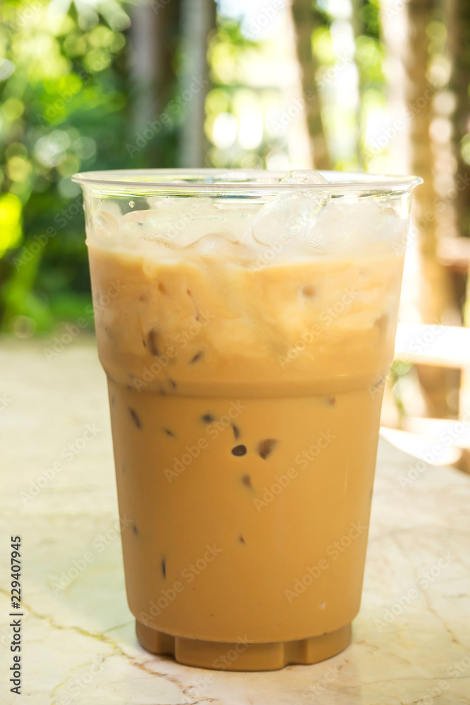 Ice coffee in plastic cup. Take away package and easy to freshness. Ice coffee in plastic cup. Take away package and easy to freshness.
