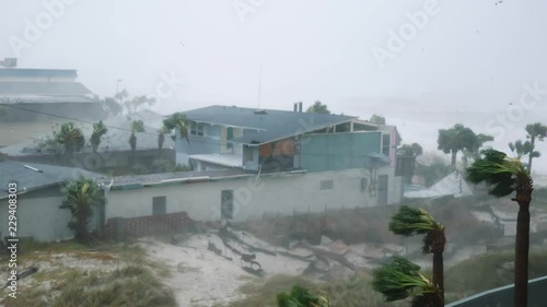 Hurricane Michael Sends Roof Flying photo