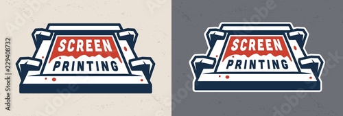 Colorful silkscreen vintage concept