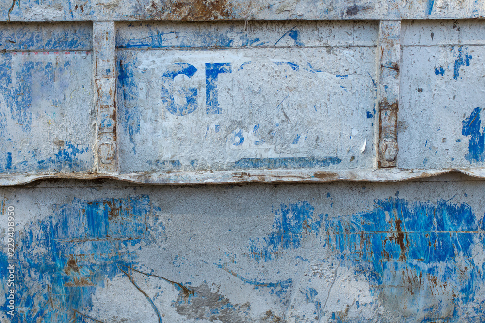 Naklejka premium Strukturen und Muster, Baucontainer