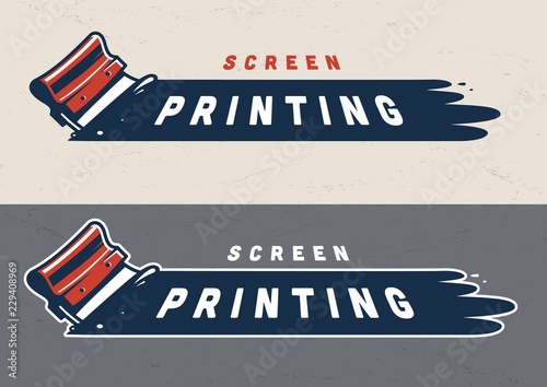 Colorful screen printing concept