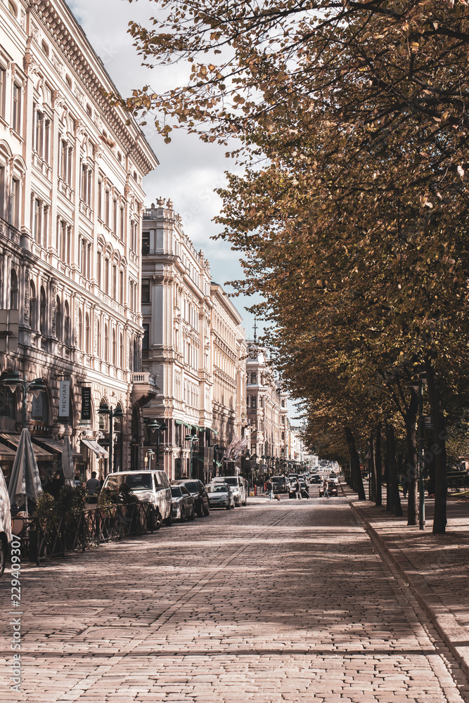Fototapeta premium Einkaufsstraße in Helsinki