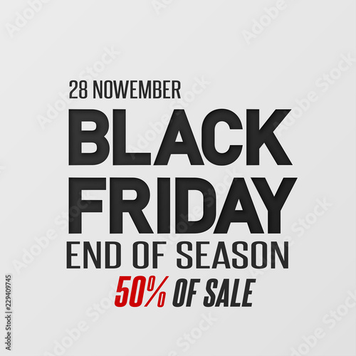 Abstract vector black friday sale layout background for banner  poster  flyer. Vector illustration