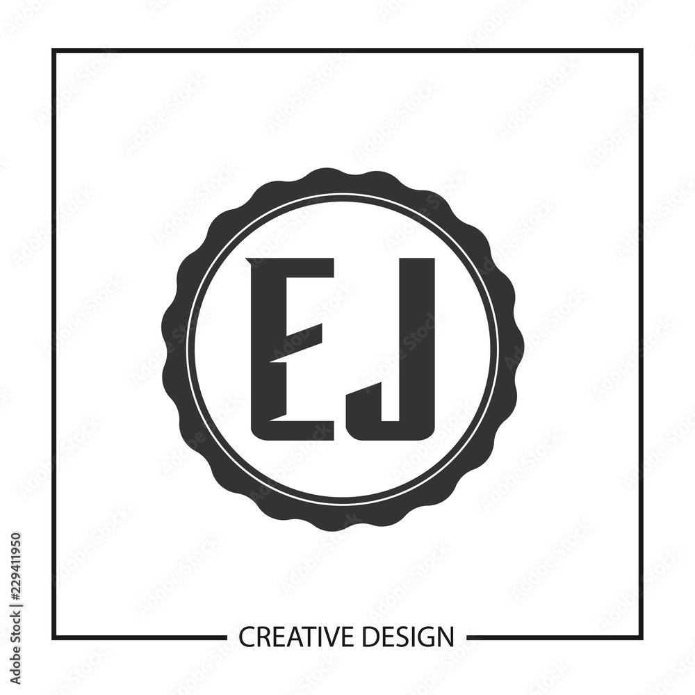 Obraz premium Initial Letter EJ Logo Template Design