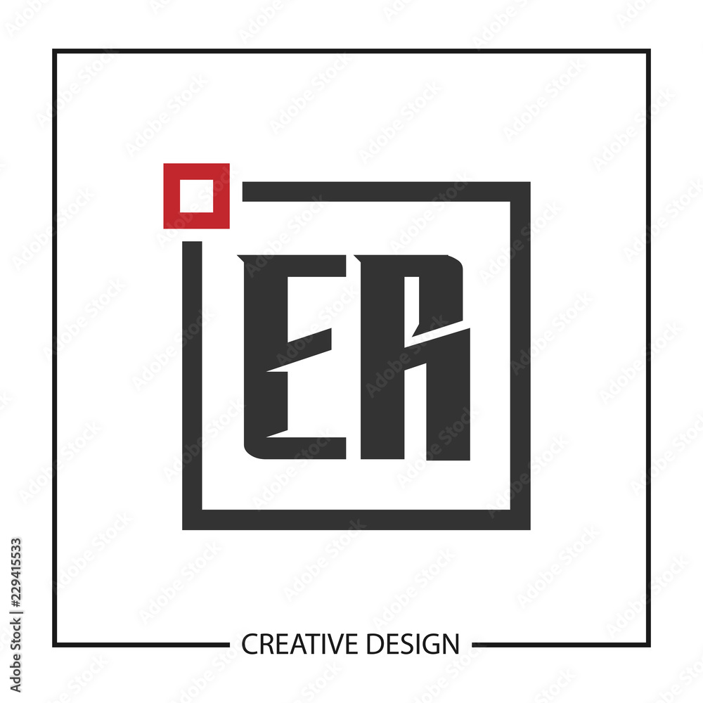 Obraz premium Initial Letter ER Logo Template Design