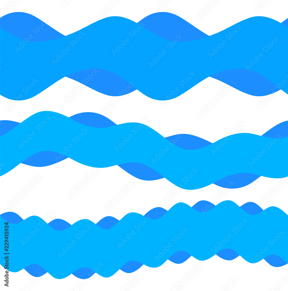design element ribbon blue water sea background02