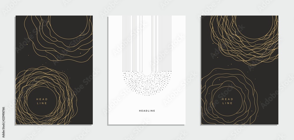 Abstract geometric technological brochure, flyer, corporate identity.