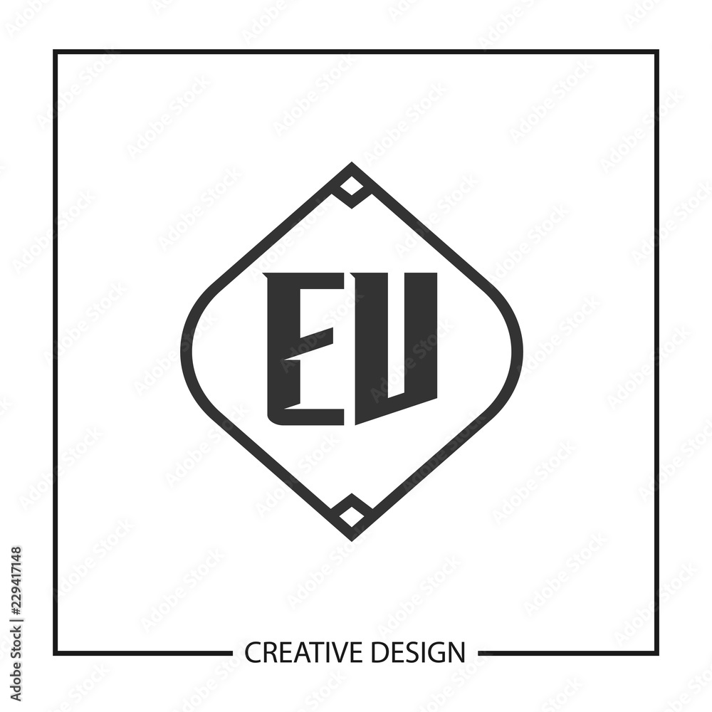 Initial Letter EV Logo Template Design