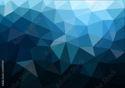 Dark blue polygonal texture. Polygonal vector background.