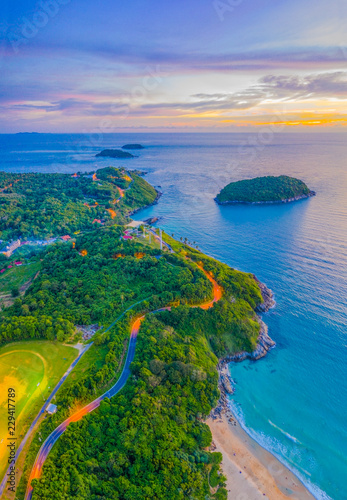 Phromthep cape is a famouse landmark and popular sunset viewpoint of Phuket Thailand.