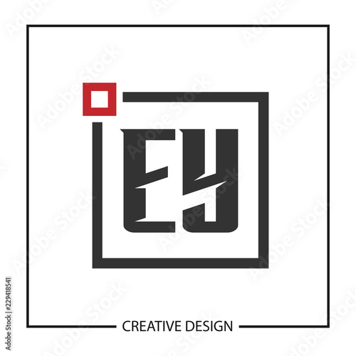 Initial Letter EY Logo Template Design