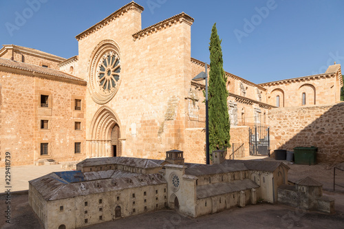 Cistercian monastery of Santa María de Huerta in two different sizes