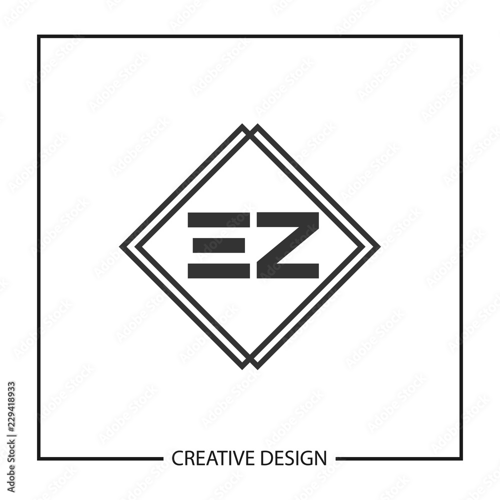 Initial Letter EZ Logo Template Design