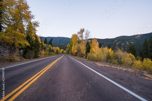 Mountain Road in Autumn