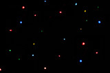 multicolored lights blurred bokeh on dark background