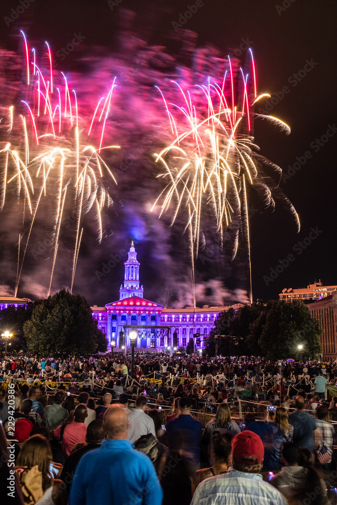 Denver, Civic Center, Fireworks